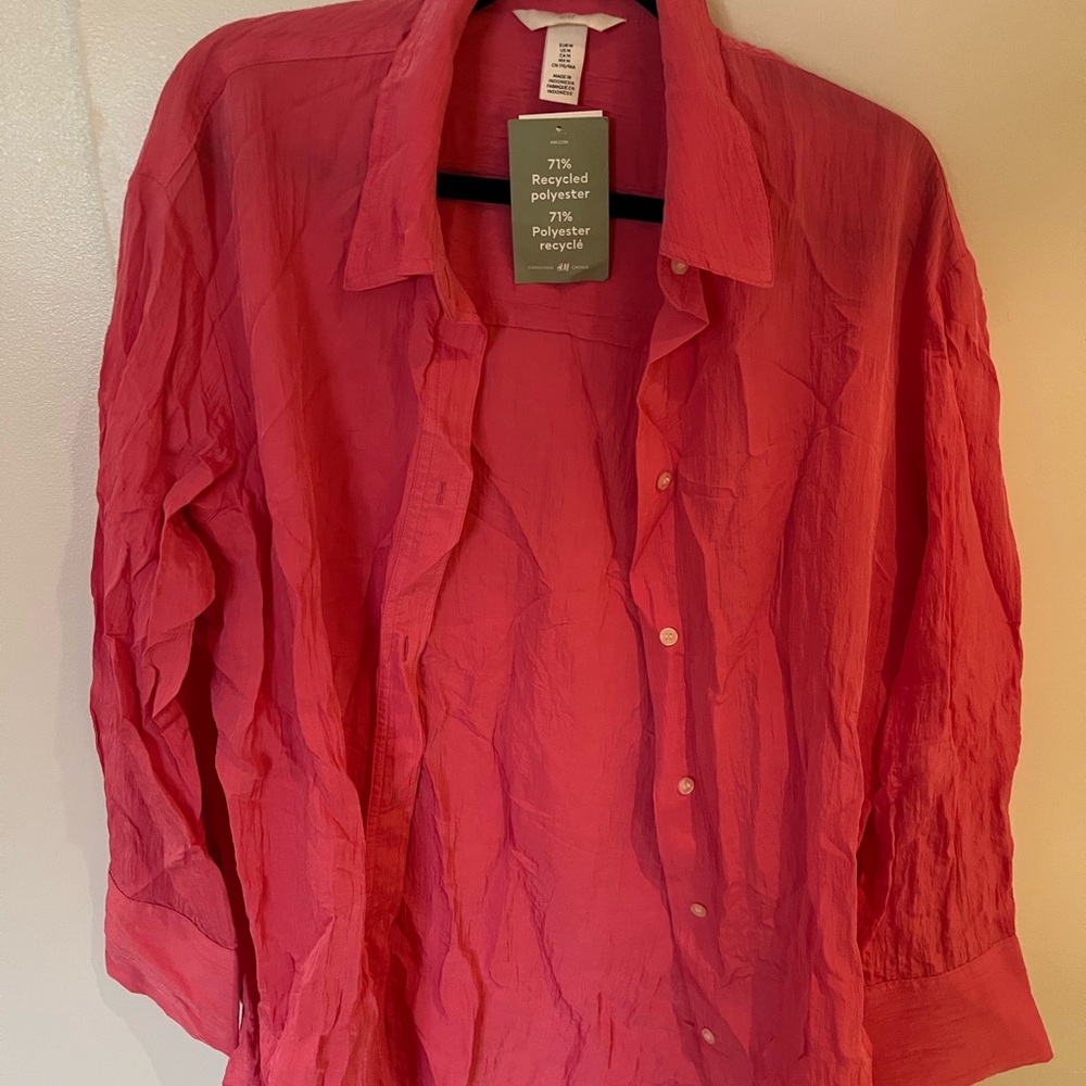 H&M Pink Recycled Polyester Shirt
